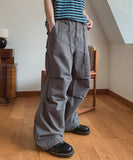 Draw Wash Parachute Wide Pants