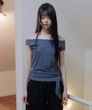 Thira stripe 2-way tee