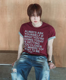 Welldone Lettering Color Matching Short Sleeve T-shirt