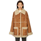 Marking shearling short coat