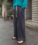 Seilen Stripe Banding Wide Slacks