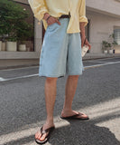 Bureau Linen Bermuda Denim Pants