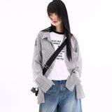 Seaside thin over check shirt
