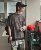 Triple Damage Layered Short Sleeve T-shirt