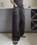 Blaze Catbrush Wide Denim Pants