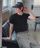 Layden Ribbed Cut-out Short Sleeve T-shirt