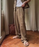Saffy Adjust Linen Wide Slacks