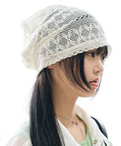Audrey lace wide beanie
