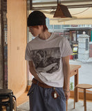 Grunge Vintage Photo Print Short Sleeve T-shirt