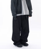 Bont snap pocket loose denim pants