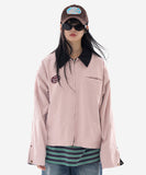 Engineered patch collar work jacket