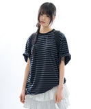 Velin pigment stripe T-shirt