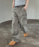 Berken Multi-Pocket Wide Cargo Pants