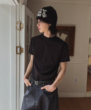 Roll Stand Cut Crop Short Sleeve T-Shirt