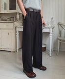 Dainel Two-Tuck Wide Slacks