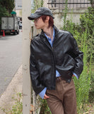 Raoul High-Neck Leather Jacket