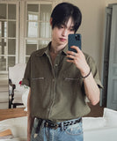 Loib Pig Zipper Short Sleeve Shirt