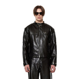 LEATHER BIKER JACKET