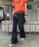 Knob Stitch Bootcut Raw Denim