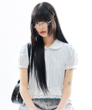 Cressy frill cotton blouse