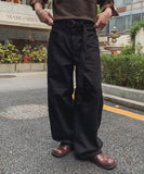 Haddon Yoke Cut Belted Wide Pants