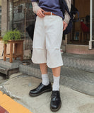 Lowd Adjust Wide Denim Bermuda Pants