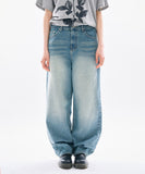 Light tin washed denim