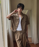 Saffy Linen Two Pocket Crop Jacket