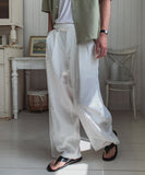 Wrap Snap Hidden Button Wide Slacks