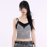Fatale leopard cropped sleeveless top