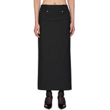 Rivet Slit Long Skirt