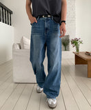 Sky Washed Wide Denim