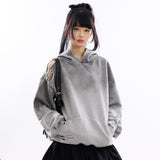 Groovy cut out dirty washed hoodie