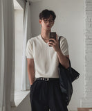 Benel V-neck Short Sleeve Knit