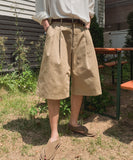 Formal Herringbone Bermuda Denim Pants