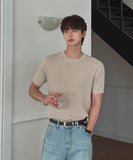 Roel Cable Round Short Sleeve Knit