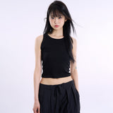 Cookie wide binding cropped sleeveless top