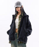 Hibbing hooded over denim jumper