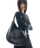 Maelle glossy leather shoulder bag
