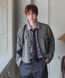 Moren Tweed Round Knit Cardigan