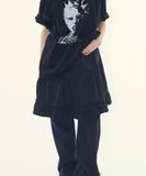 Kivra unbalanced midi skirt