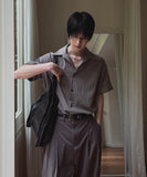 Moment Roll-up Draping Half Shirt