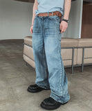 Tero Double Back Pocket Embossed Denim Pants