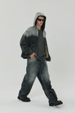 23SS FRONT BACK UNBALANCE WLAP DENIM PANTS
