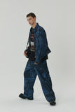 23SS BLUE WAVE DENIM PRINTING PANTS