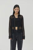 (W) DARK CROCHET SHIRT