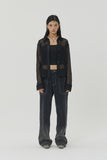 (W) DARK CROCHET SHIRT