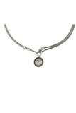(W) CIRCLE LAYERED CHAIN NECKLACE