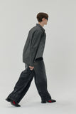 23SS FRONT BACK UNBALANCE WLAP DENIM PANTS