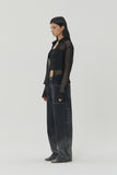 (W) DARK CROCHET SHIRT